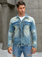 Men's distressed denim jacket