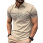 Men Summer Zippered Sport Polo