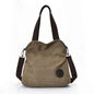 Large Capacity Canvas Handbag with Single Shoulder Strap