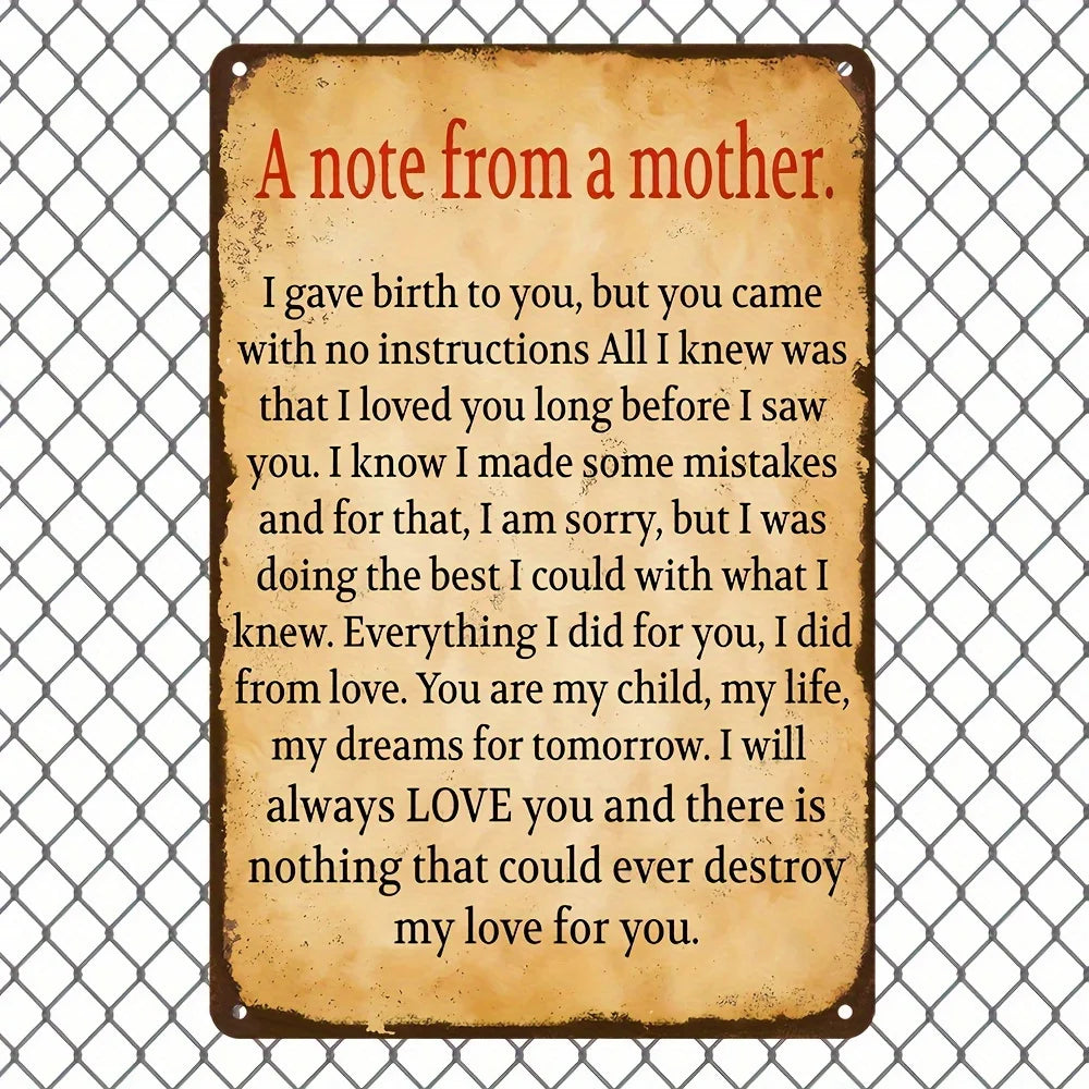 Vintage, Rustic Style Metal Sign - 8 X 12 Inches