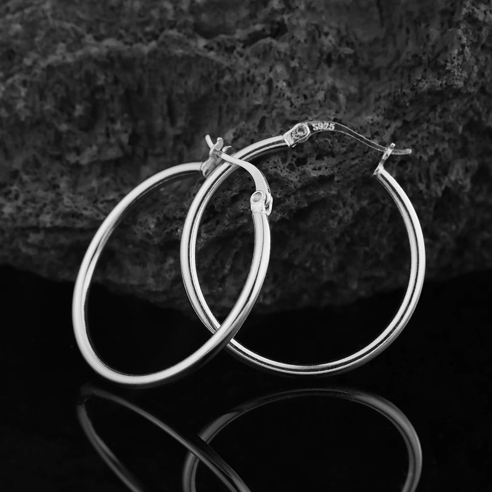 925 Sterling Silver Hoop Earrings