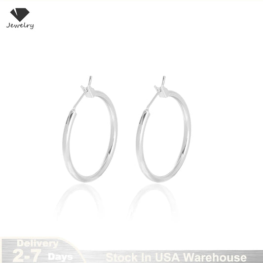 925 Sterling Silver Hoop Earrings