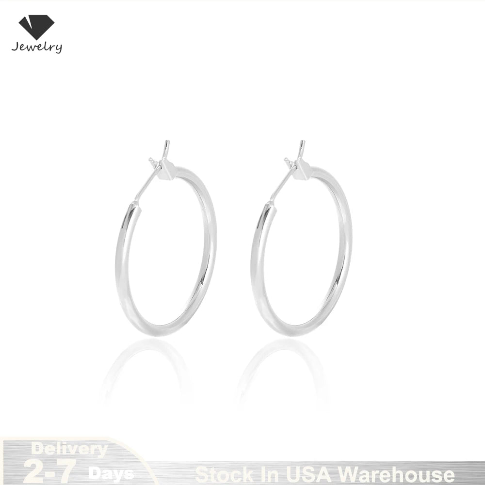 925 Sterling Silver Hoop Earrings