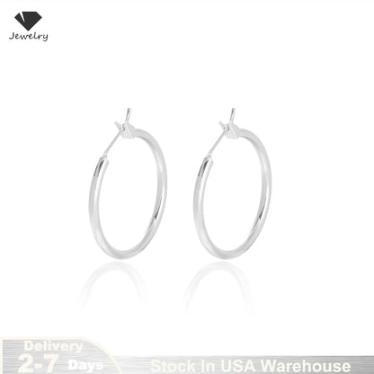 925 Sterling Silver Hoop Earrings