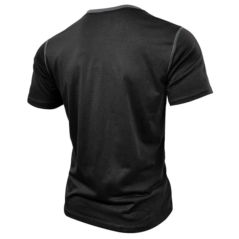 Men Lightweight Summer V-Neck T-Shirt