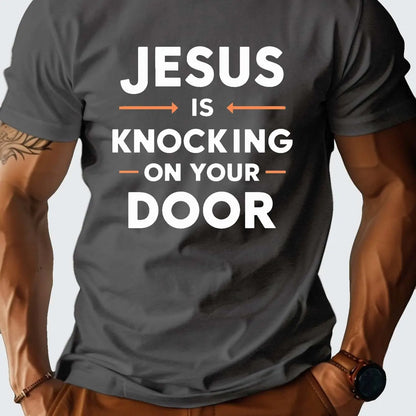 "Jesus is knocking" - Tshirt comfort fit