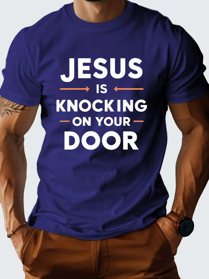 "Jesus is knocking" - Tshirt comfort fit