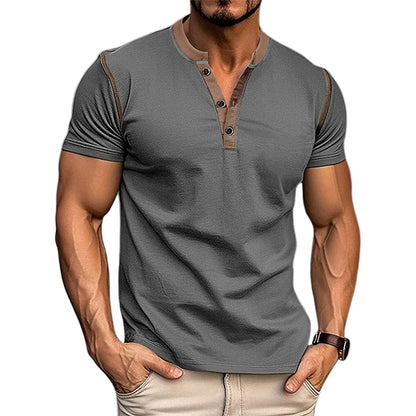 Men Lightweight Summer V-Neck T-Shirt