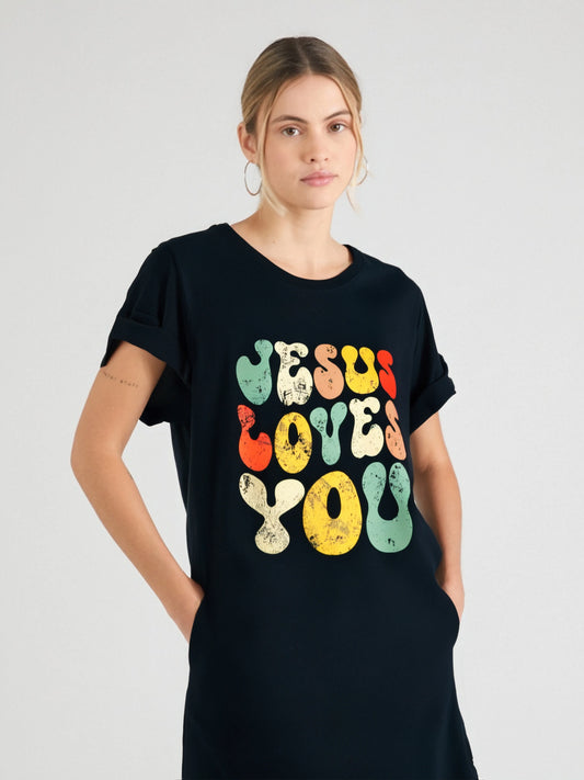 Vintage Jesus Loves You Women's T-Shirt