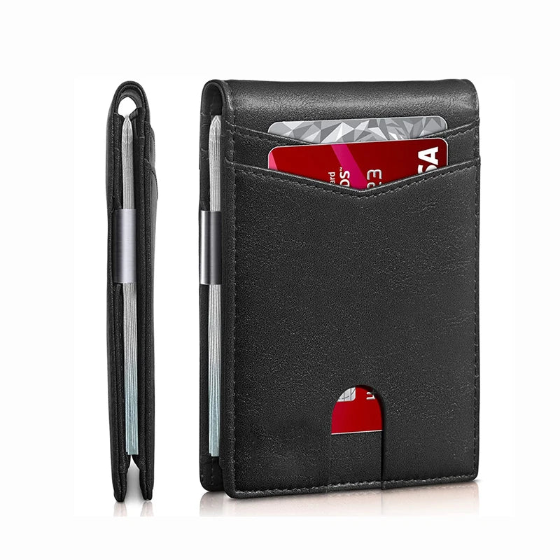 RFID Protection Carbon Leather Wallet