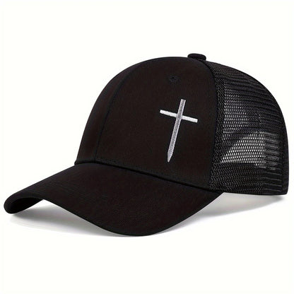 Mesh Cross Baseball Snapback Cap