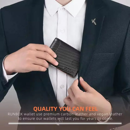 Slim Leather Wallet - RFID Blocking