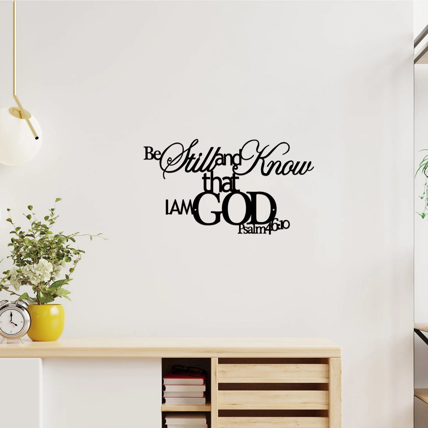 1pc Metal Scripture Wall Art