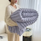 Thick Striped Warm Blanket