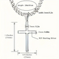 925 Sterling Silver Cross Necklace for Men/Women