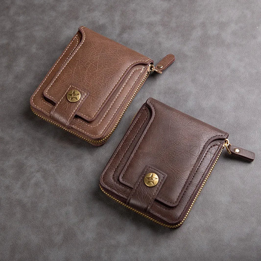 Zippered Leather Wallet