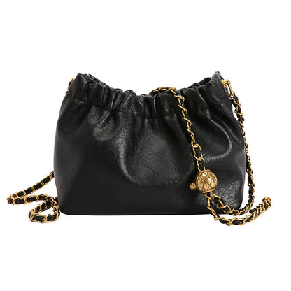 PU Leather Crossbody W/ Chain Shoulder Strap