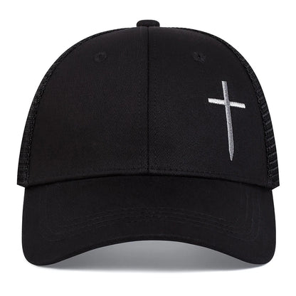 Mesh Cross Baseball Snapback Cap