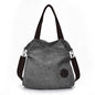 Large Capacity Canvas Handbag with Single Shoulder Strap