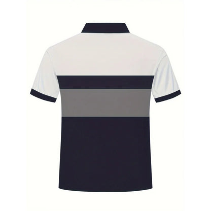 Striped short sleeve polo