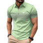 Men Summer Zippered Sport Polo