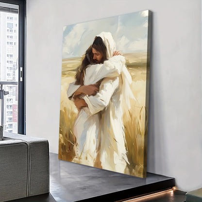 1PC Jesus Embracing Woman - Canvas Painting