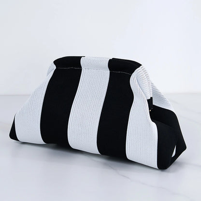 Small Knit/Striped Clutch Handbag