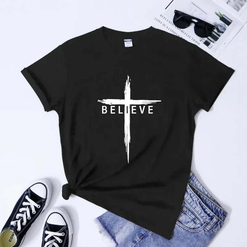 Believe Cross - Women T-Shirt