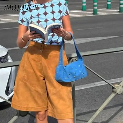 PU Leather Handbag W/ Eyelets