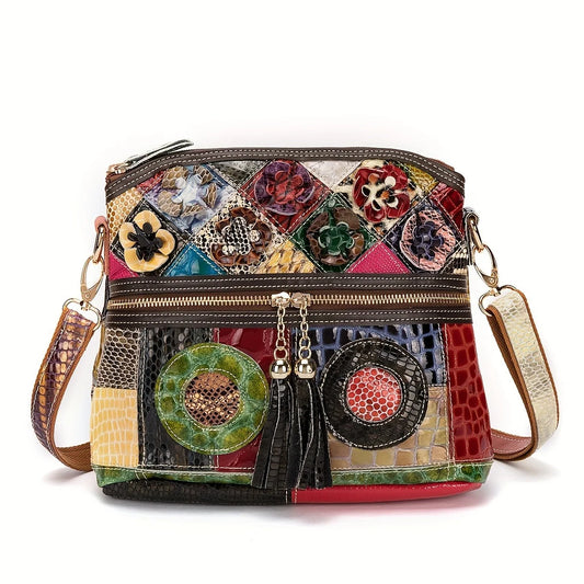 Casual Multi Color Messenger Bag