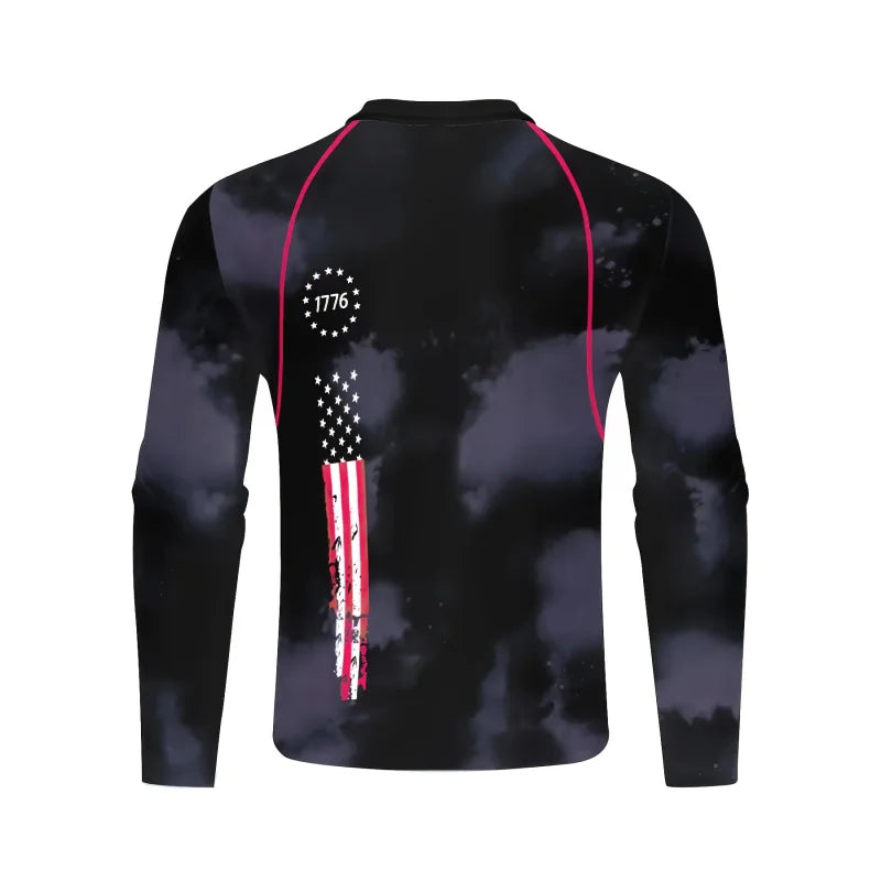 Men's American Flag Quarter Zip Shirt