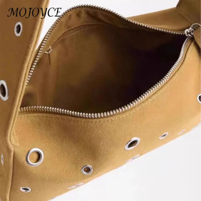 PU Leather Handbag W/ Eyelets
