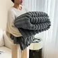 Thick Striped Warm Blanket