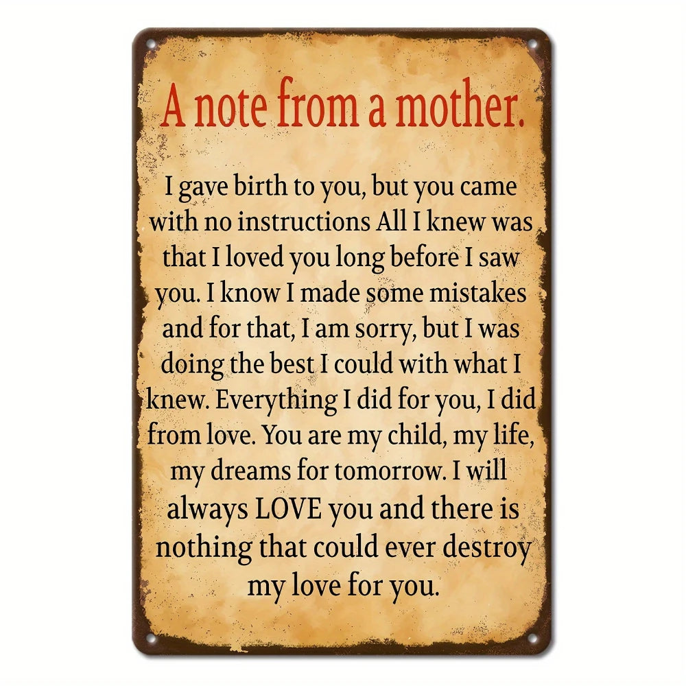 Vintage, Rustic Style Metal Sign - 8 X 12 Inches