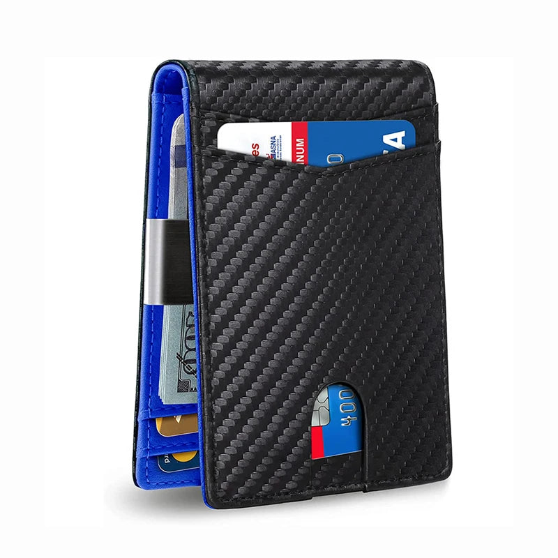 RFID Protection Carbon Leather Wallet