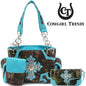 Camouflage Purse and Matching Wallet Set with Rhinestone Cross