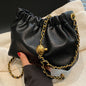PU Leather Crossbody W/ Chain Shoulder Strap