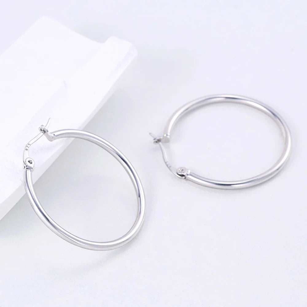 925 Sterling Silver Hoop Earrings