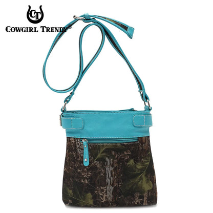 Camouflage Crossbody handbag with Rhinestone Cross
