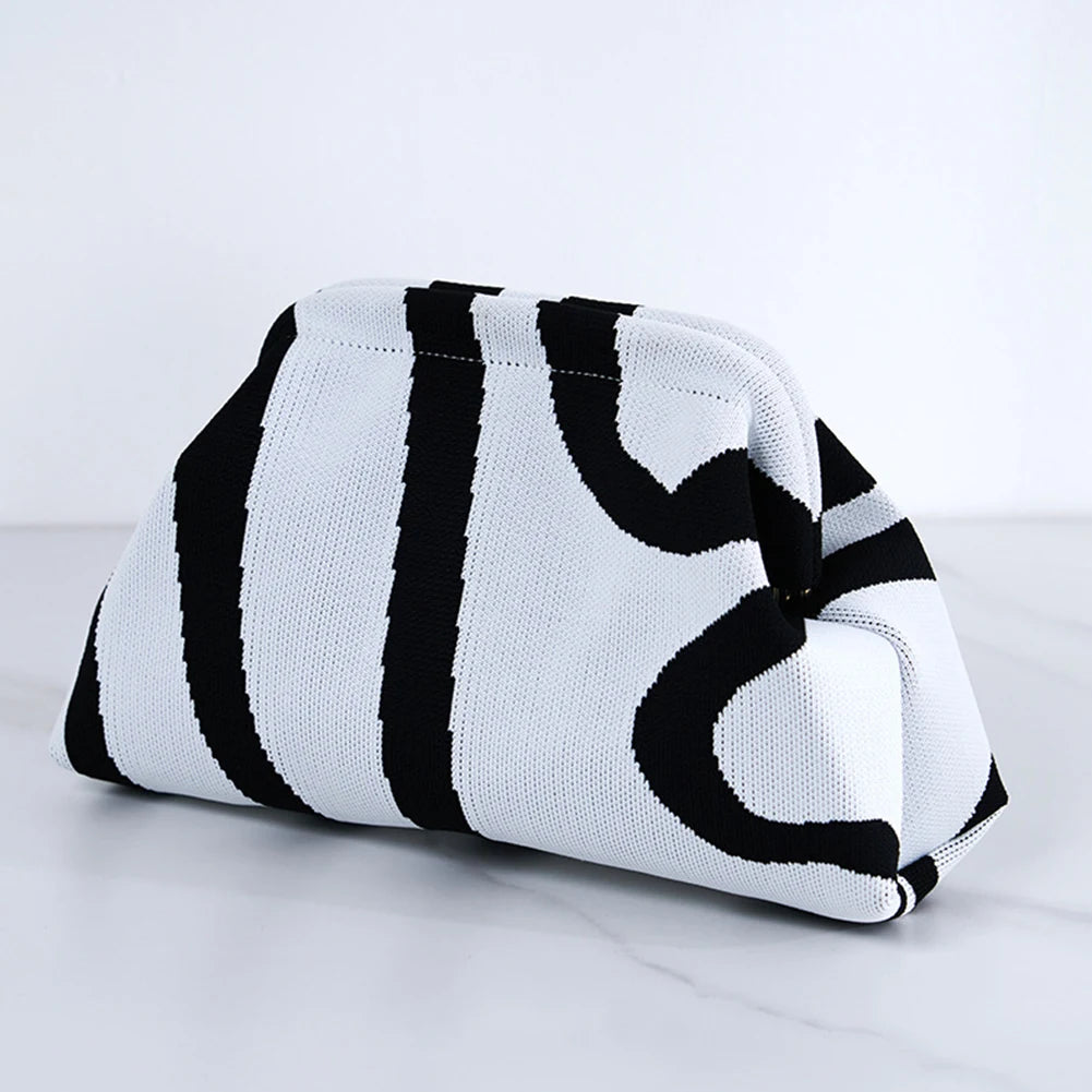 Small Knit/Striped Clutch Handbag