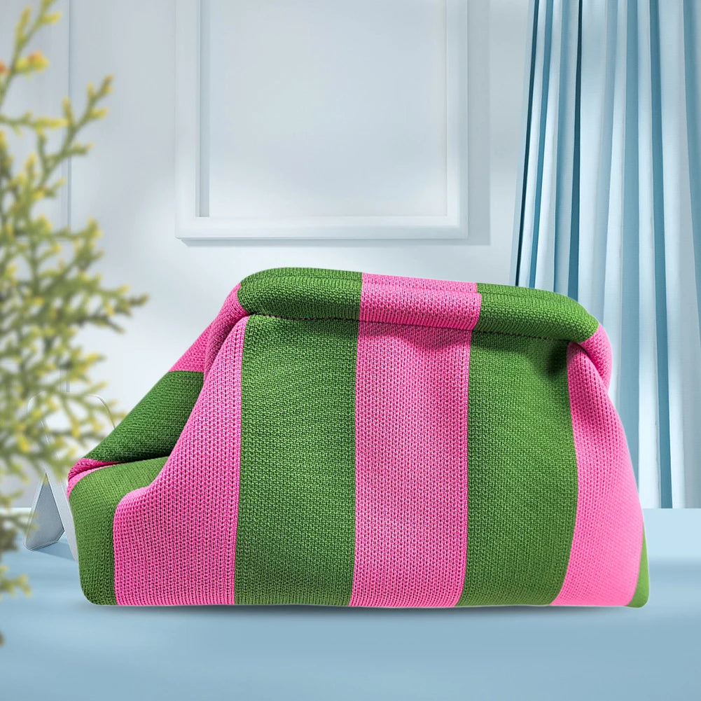 Small Knit/Striped Clutch Handbag