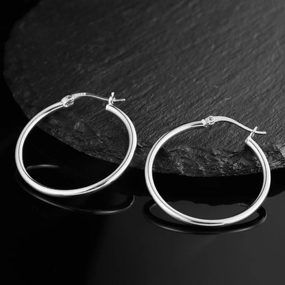 925 Sterling Silver Hoop Earrings