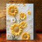 3D sunflower canvas art with wood frame