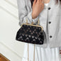 Evening Clutch/Purse W/ Heart Pattern and Chain Strap