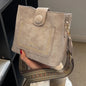 PU Leather Crossbody Handbag W/ Wide Strap