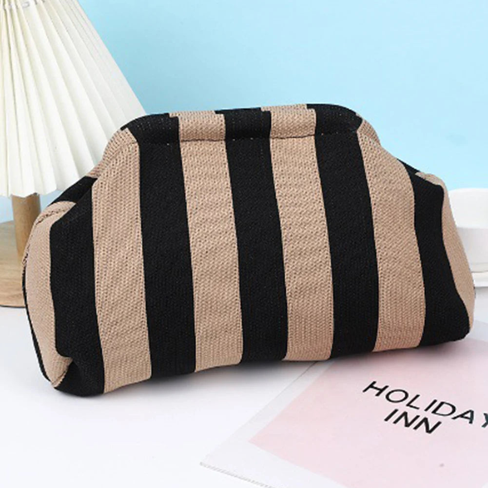 Small Knit/Striped Clutch Handbag